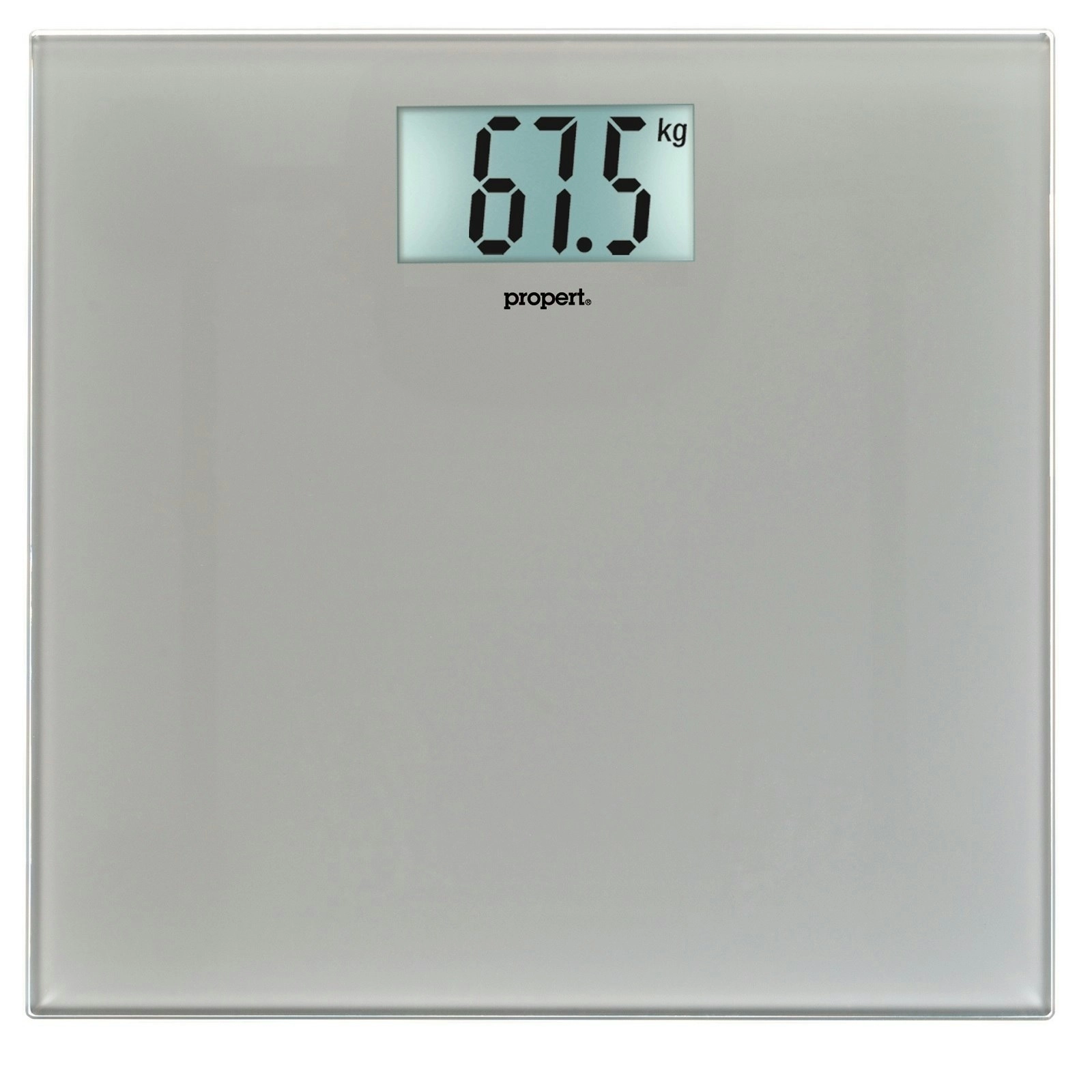 Propert 150kg Glass Digital Bathroom Scale   Silver