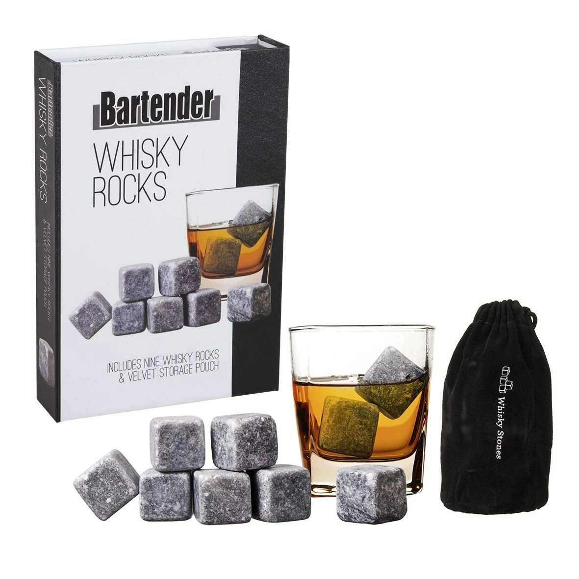 Whiskey Stones Gift Boxed Set Of 9