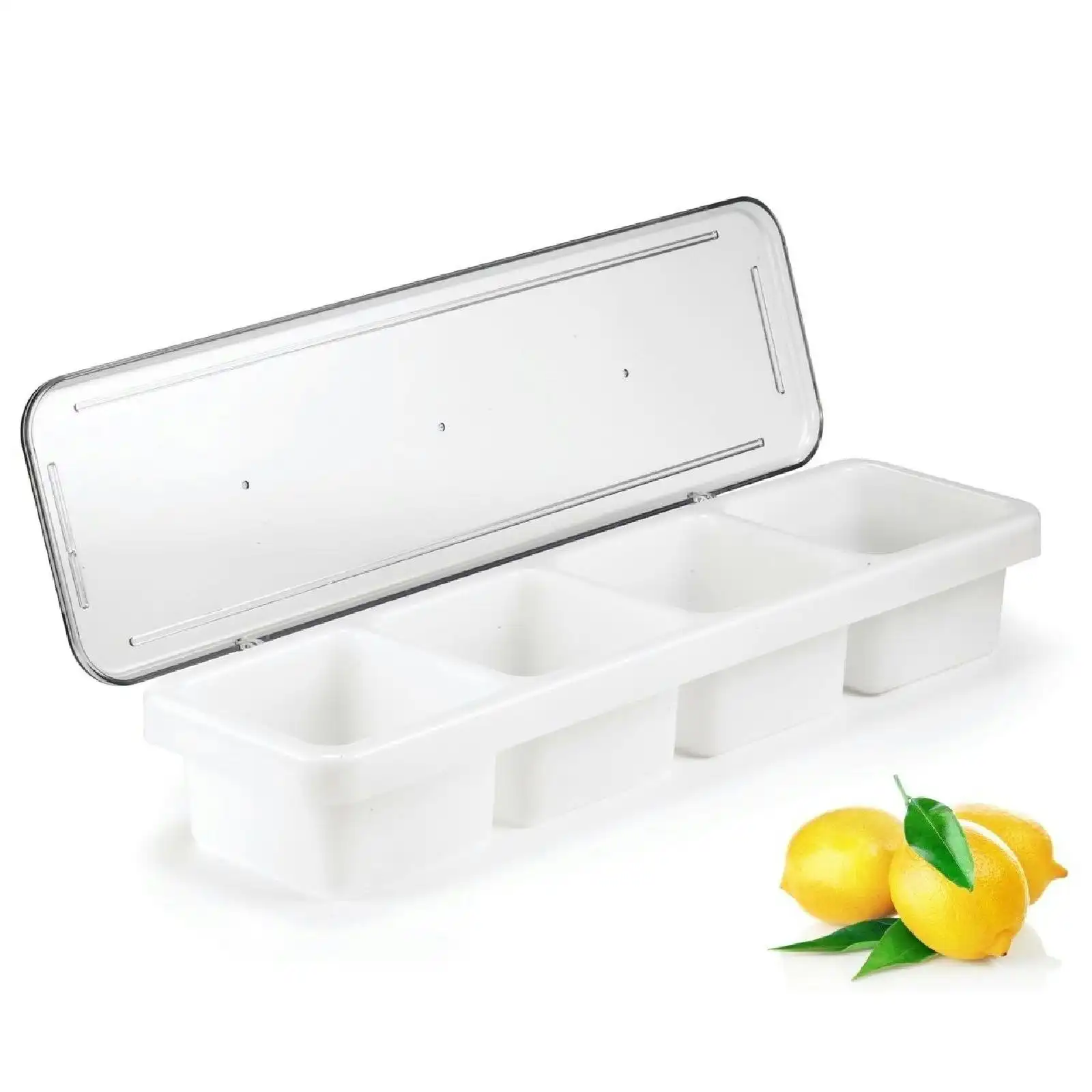 Cocktail Bar 4 Compartment Condiment Dispenser   Plastic