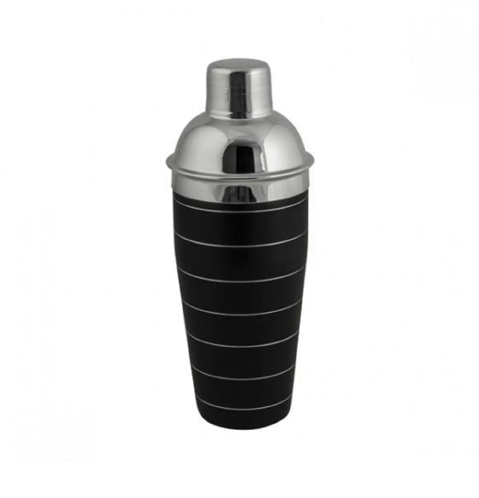 Moda 3 Piece Black Cocktail Shaker 700ml