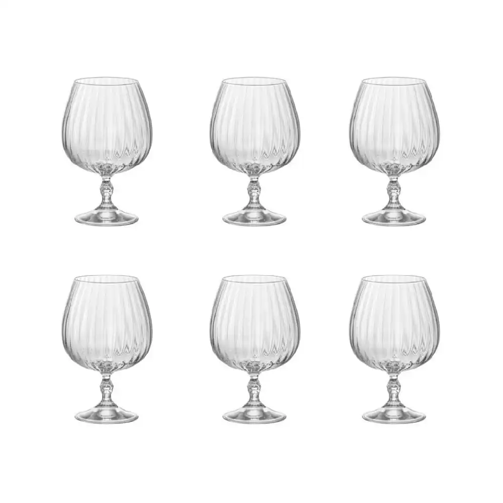 Bormioli Rocco AMERICA '20s 650ml COGNAC GLASSES SET 6