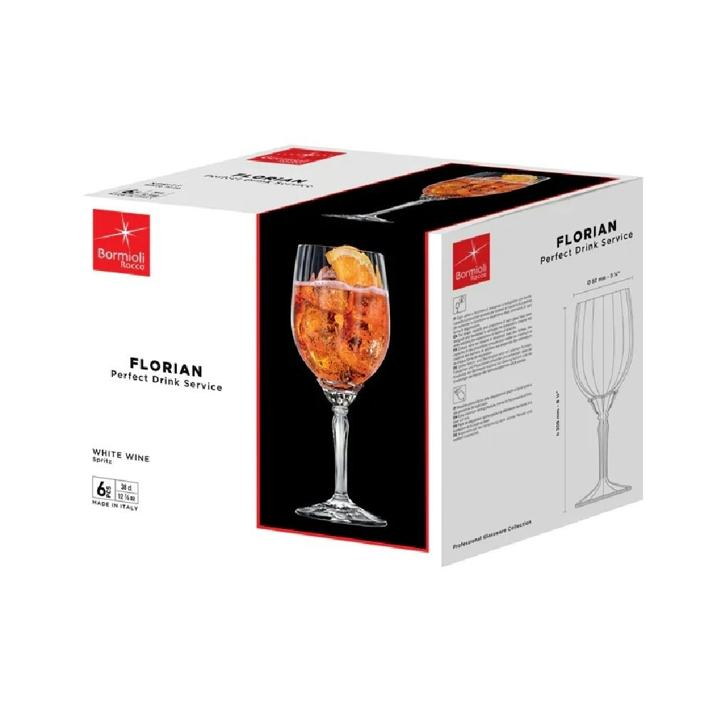 Bormioli Rocco FLORIAN WHITE WINE GLASS 380ml - SET OF 6