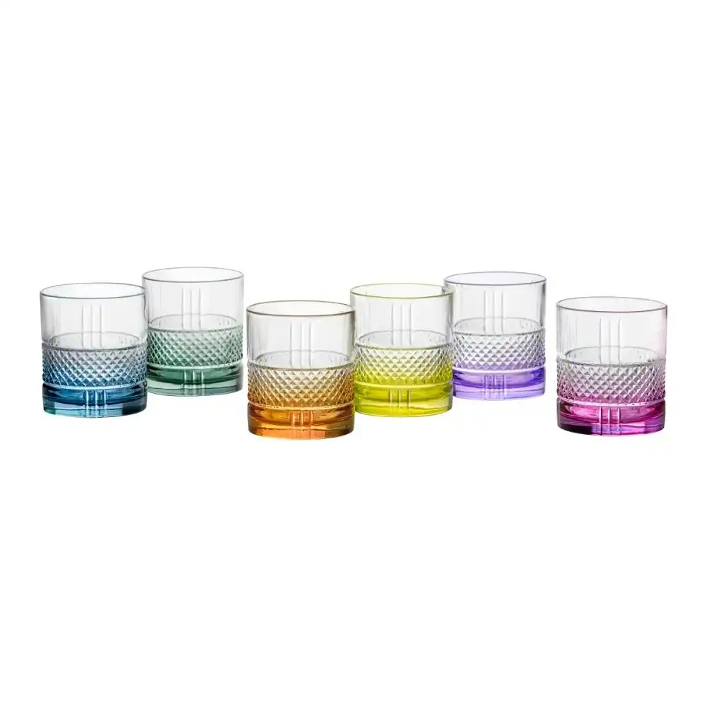 RCR BRILLANTE DOF TUMBLER 337ml COLOURED - SET OF 6