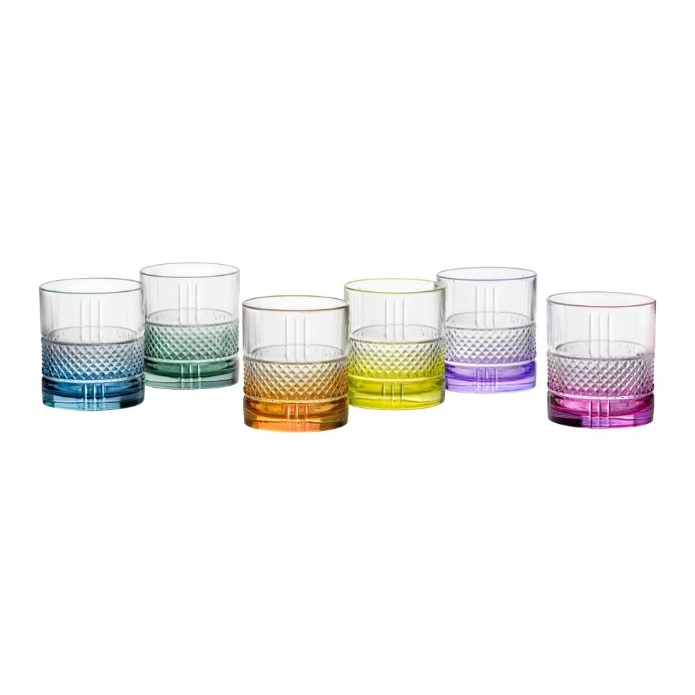 RCR BRILLANTE DOF TUMBLER 337ml COLOURED - SET OF 6