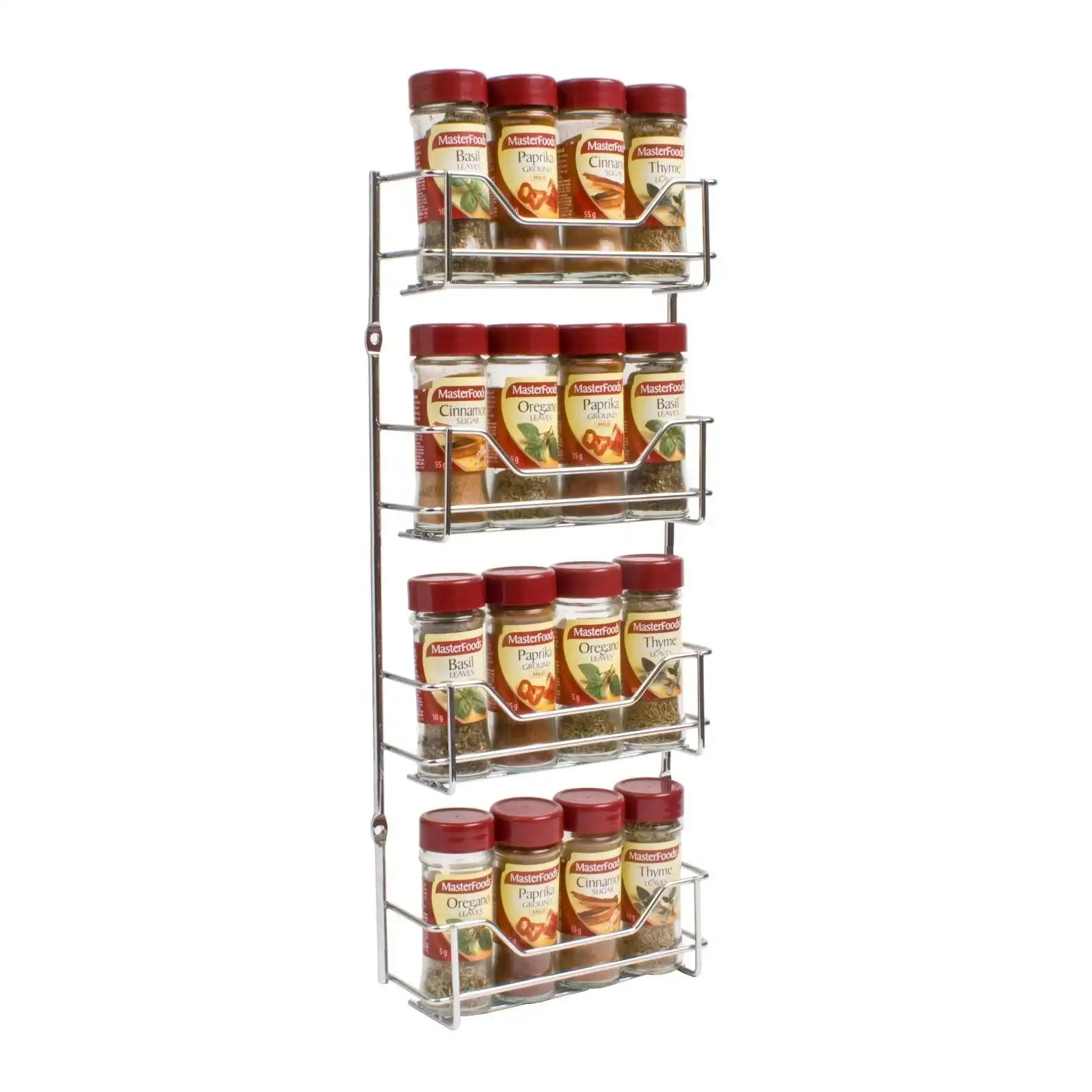 Entree 4 Tier Spice Rack   Chrome   Silver