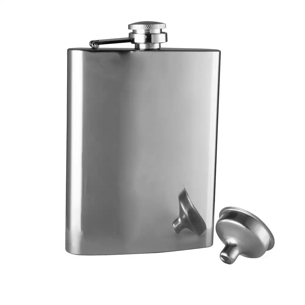 Avanti STAINLESS STEEL HIP FLASK 236ml - SATIN FINISH