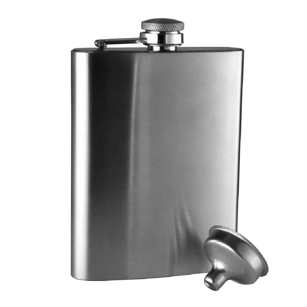 Avanti STAINLESS STEEL HIP FLASK 236ml - SHINY FINISH