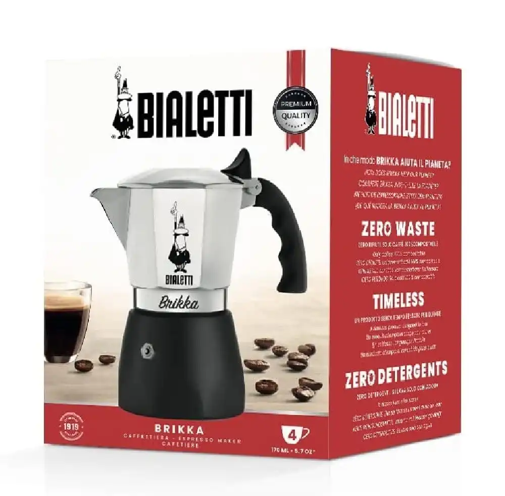 Bialetti Brikka 4 Cup Espresso Coffee Maker