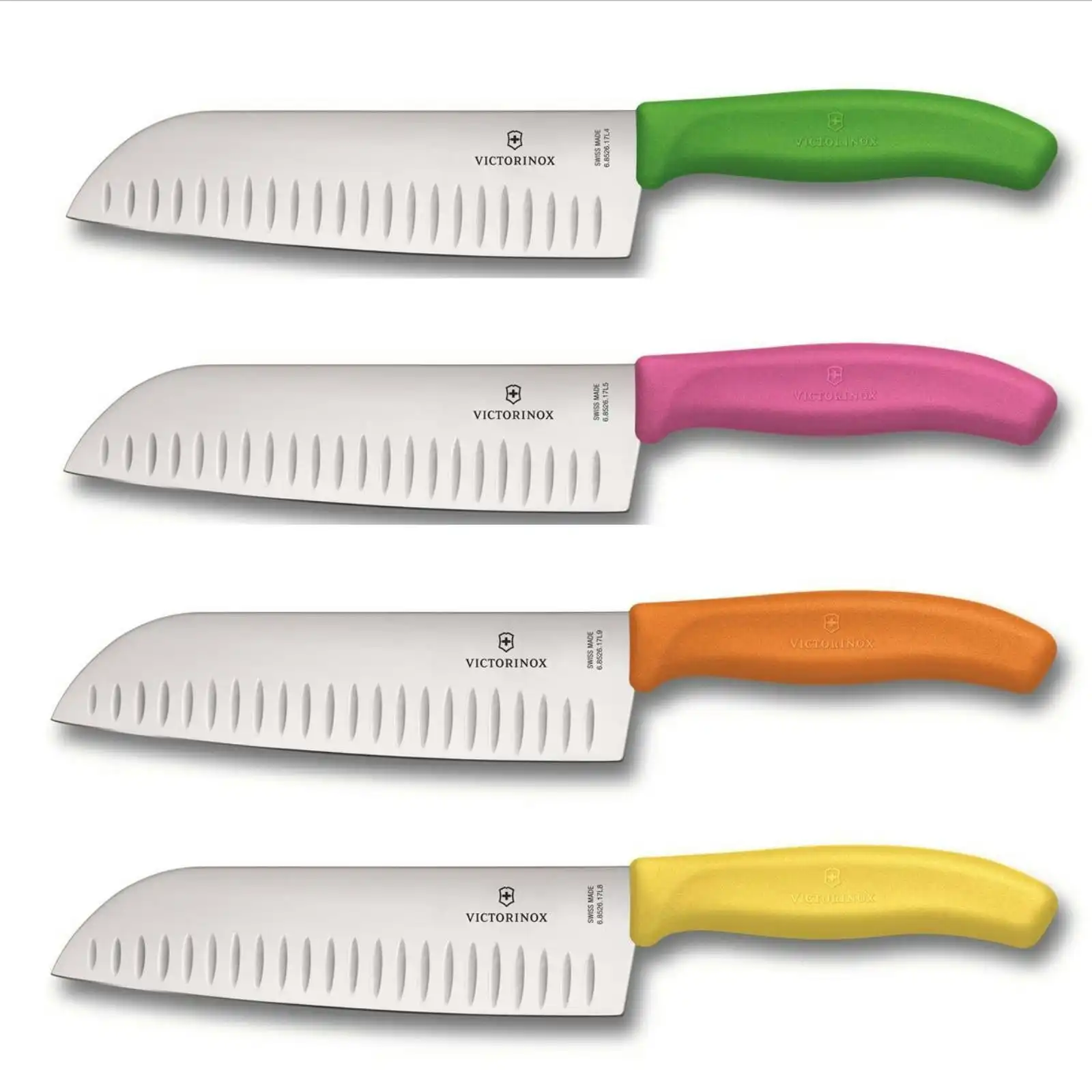 Victorinox SANTOKU KNIFE FLUTED EDGE 17cm - 4 COLOURS