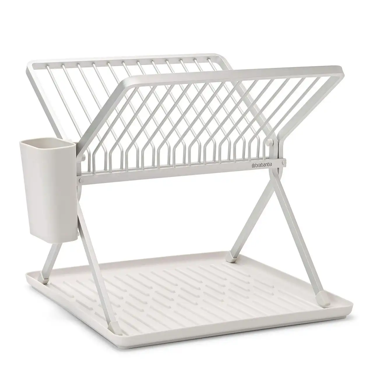 Brabantia Small Foldable Dish Drying Rack   Light Grey