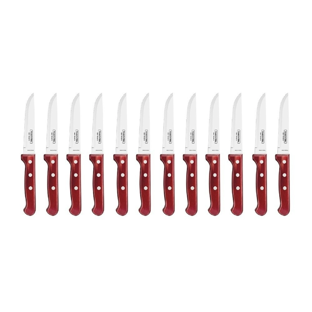 Tramontina Churrasco Gaucho Red Steak Knife Set 12