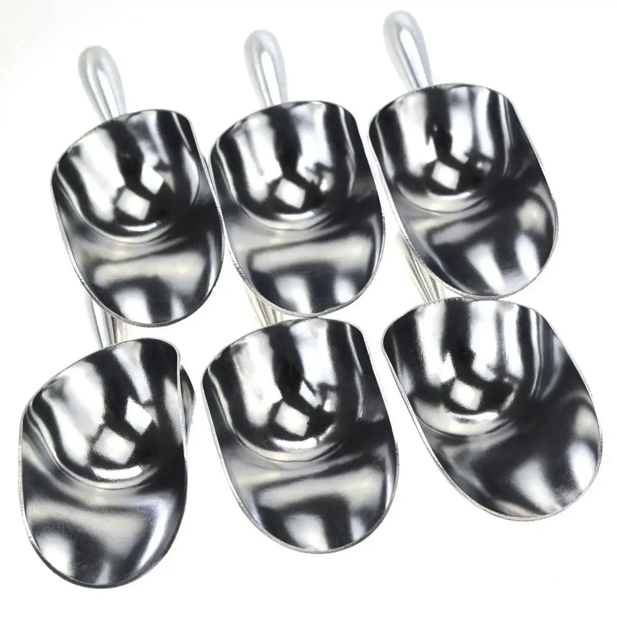 ALUMINIUM SCOOPS 140ML/5OZ EACH - SET of 6