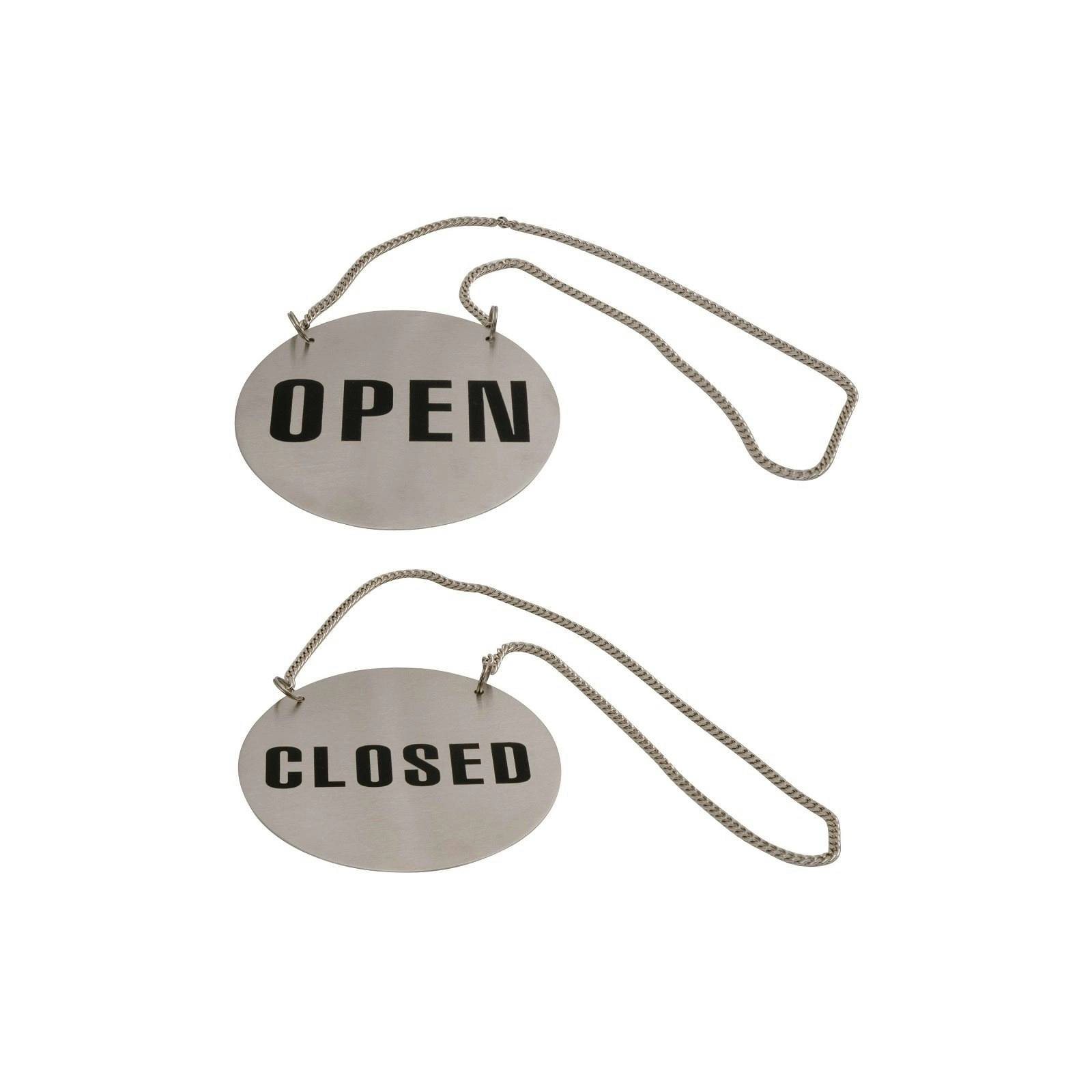 Trenton Open Closed Double Sided Door Sign With Chain