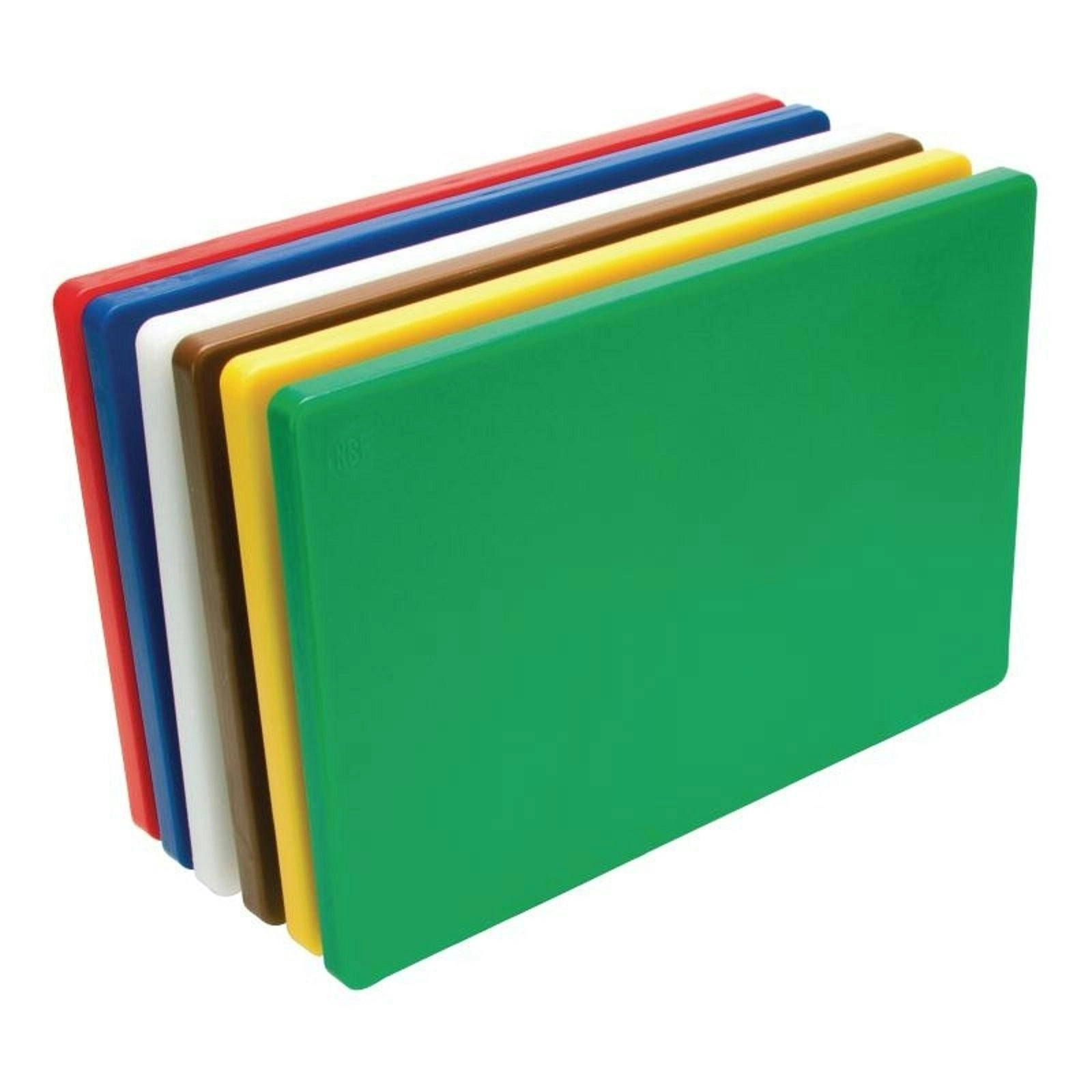 POLYETHYLENE COLOUR CODED CUTTING BOARD HACCP 205 x 300 x 13mm - SET OF 6