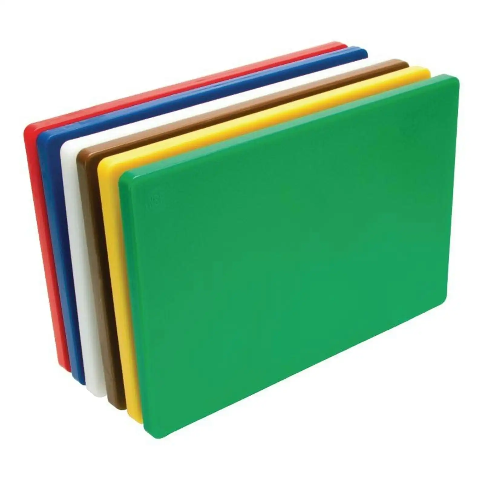 POLYETHYLENE COLOUR CODED CUTTING BOARD HACCP 380 x 510 x 19mm - SET OF 6