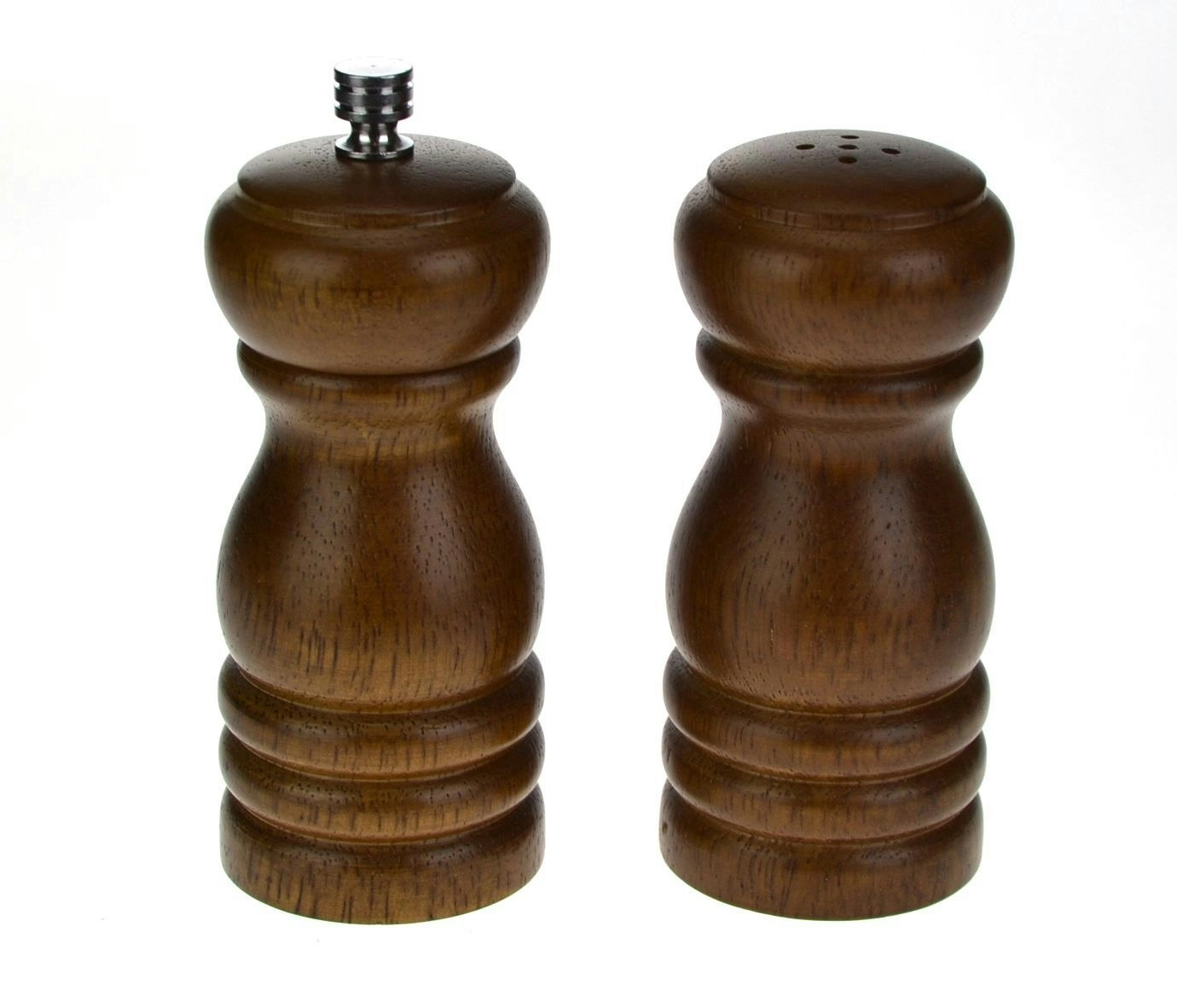 WOODEN SALT AND PEPPER SHAKER SET - 10cm OR 15cm