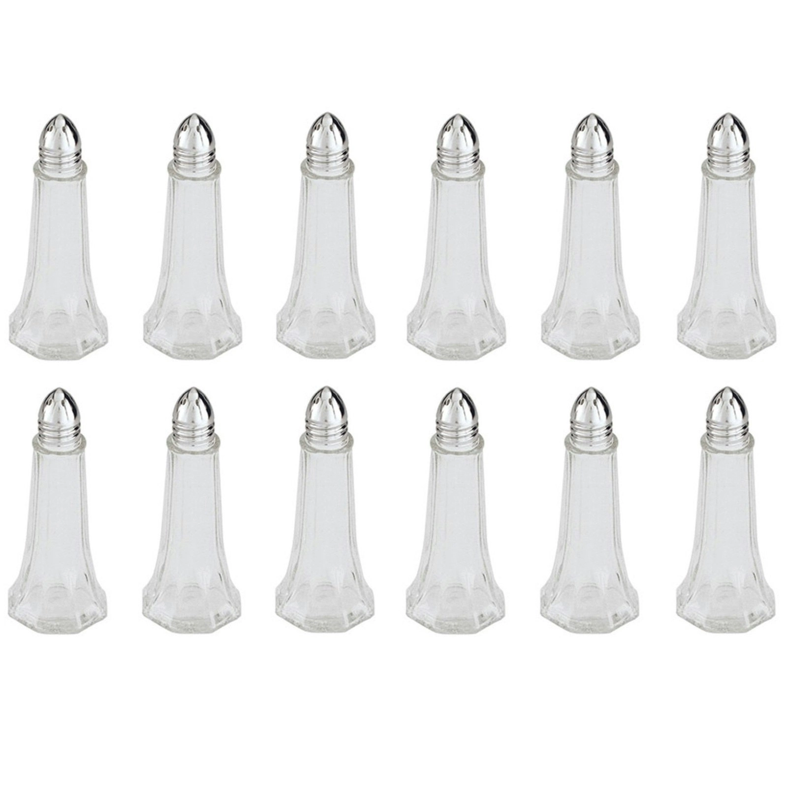 12 Glass Salt And Pepper Shakers Tower