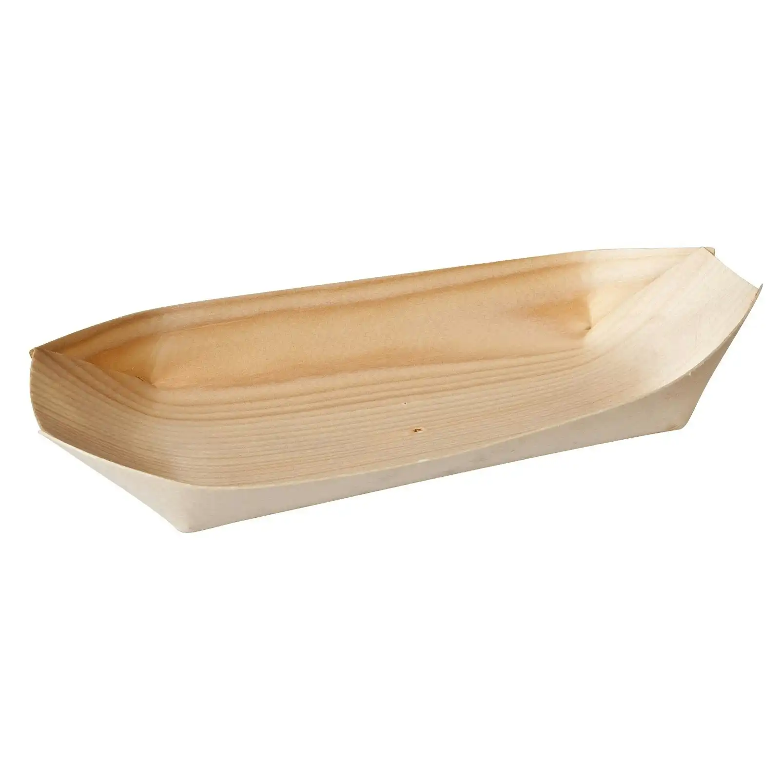 BIO WOOD BAMBOO OVAL FOOD SERVING BASKET 17cm x 8.5cm