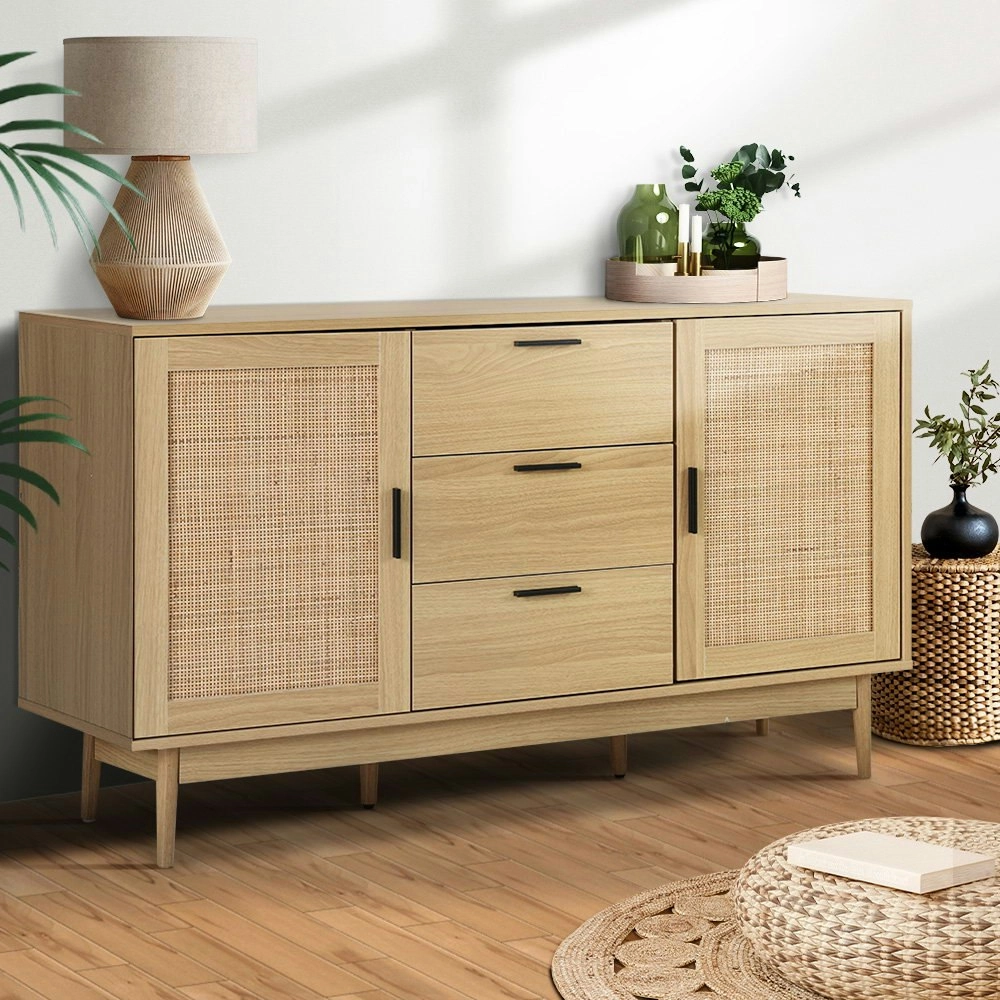 Artiss Rattan Buffet Sideboard - BRIONY Oak