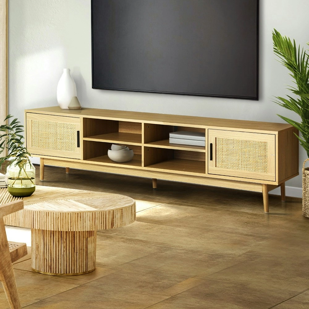 Artiss TV Cabinet Entertainment Unit 180cm Rattan Cole