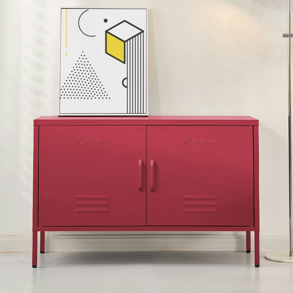 ArtissIn Buffet Sideboard Metal Cabinet - BASE Pink