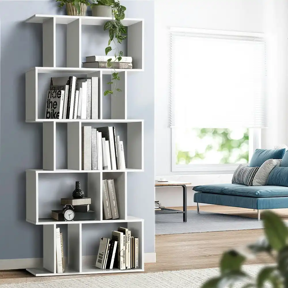 Artiss Bookshelf 5 Tiers - RITA White