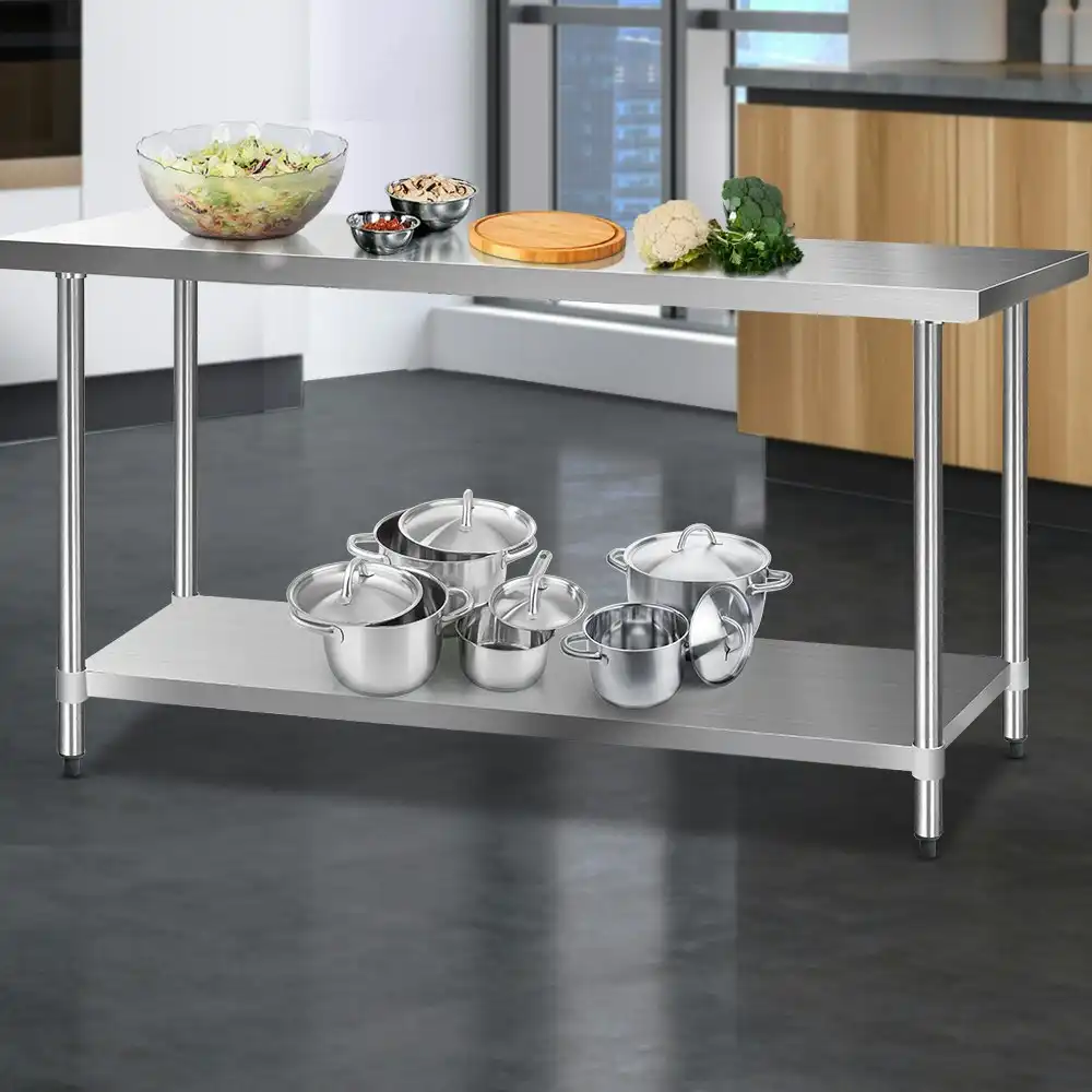 Cefito 1829x610mm Stainless Steel Kitchen Bench 304