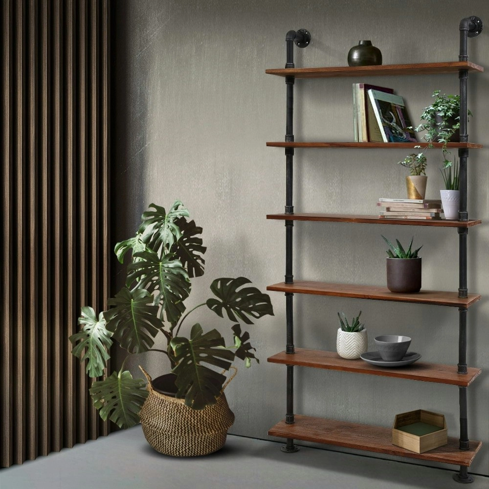 Artiss Floating DIY Pipe Shelf 6 Tiers - IRA