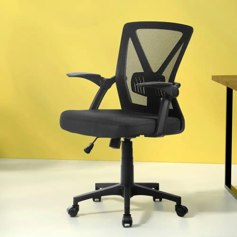 Artiss Nile Mesh Office Chair Mid Back Black