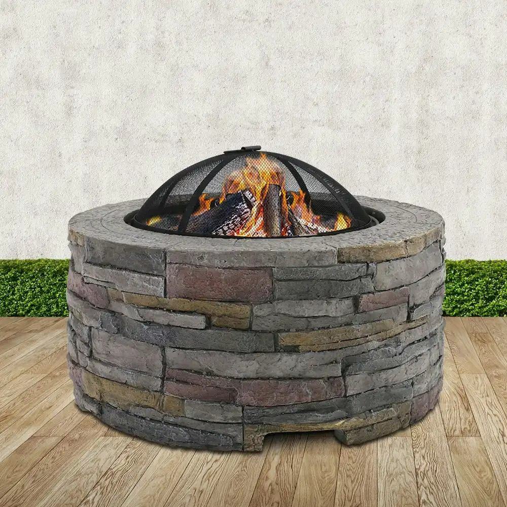 Grillz Fire Pit Table Round 70cm