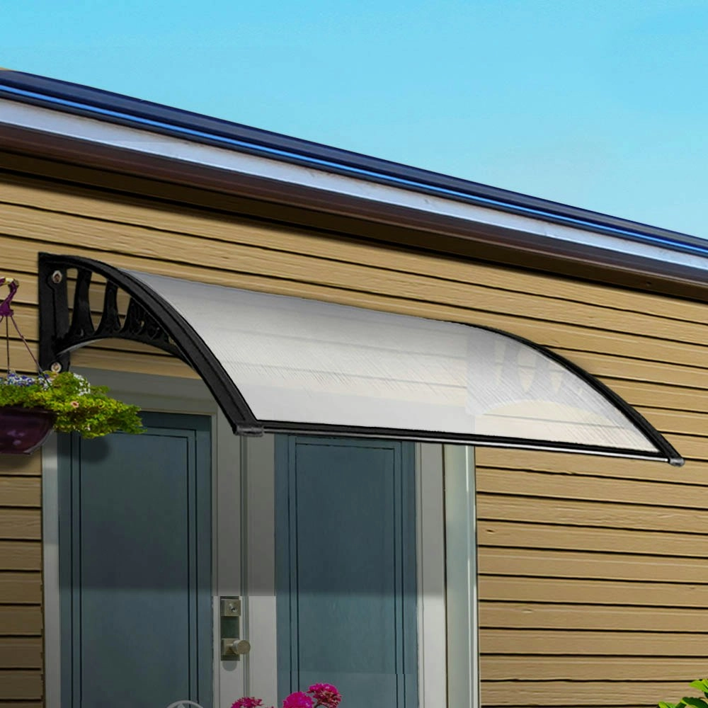 Instahut Window Door Awning? 1mx3m Transparent Hollow Sheet Plastic Frame