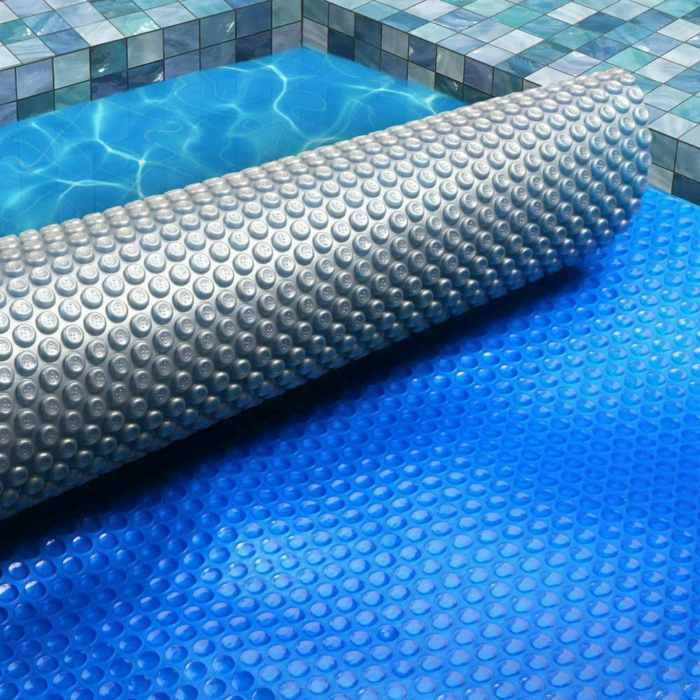 Aquabuddy Pool Cover 500 Micron 10x4m Swimming Pool Solar Blanket Blue Silver