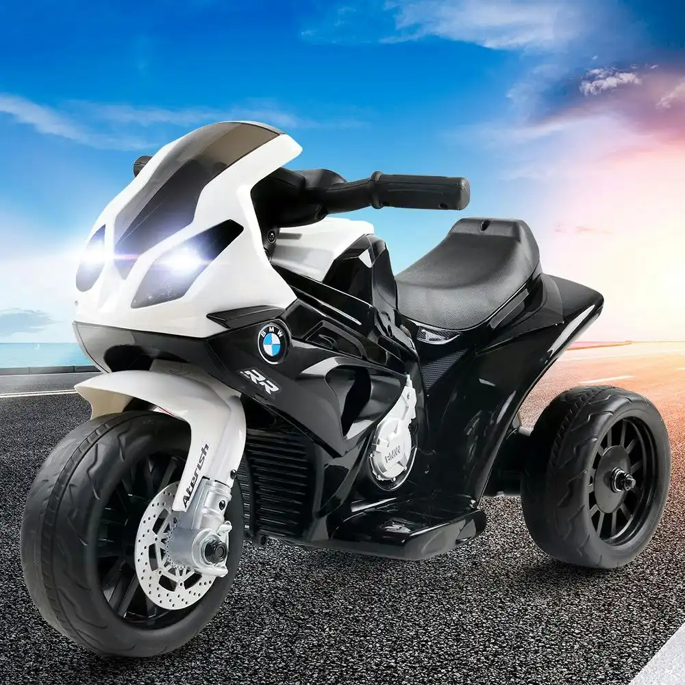 Kids Electric Ride On Car Police Motorcycle Motorbike Bmw Licensed S1000RR Black