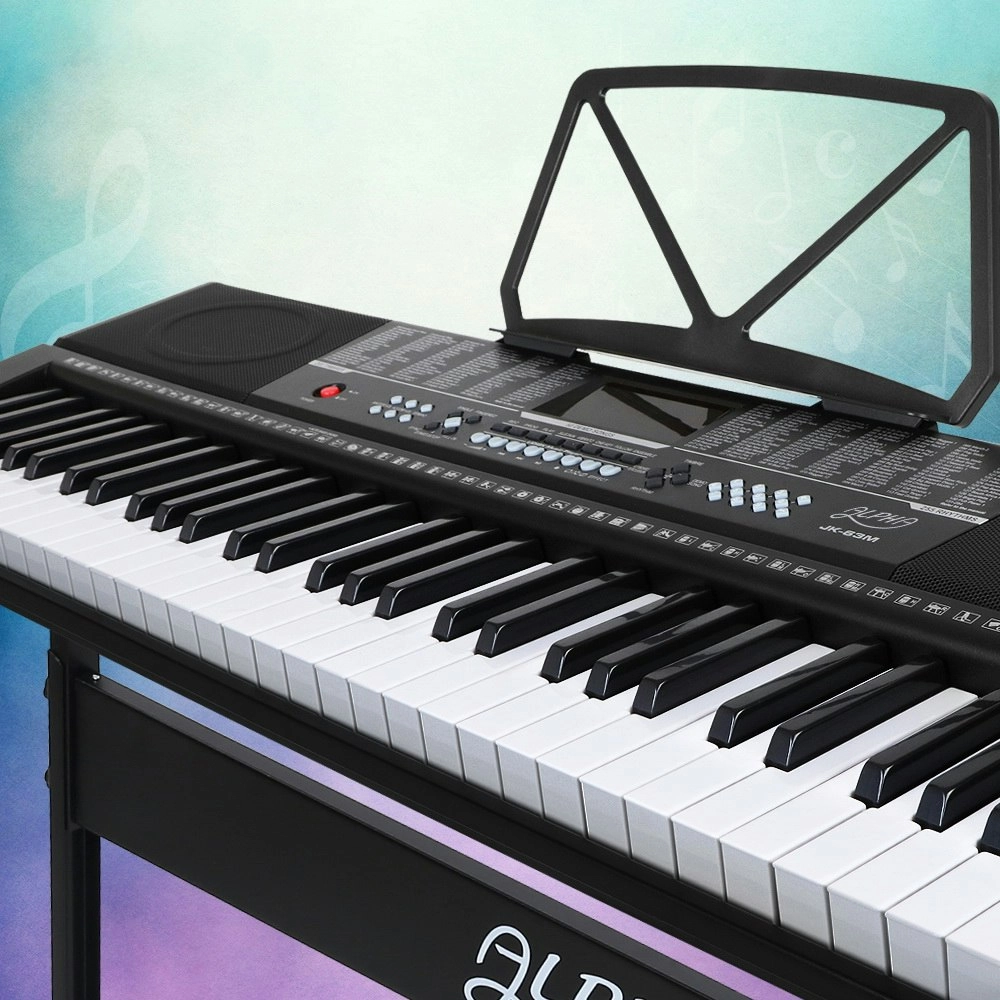 Alpha 61 Keys Electronic Piano Keyboard Digital Electric w/ Stand Sound Speaker