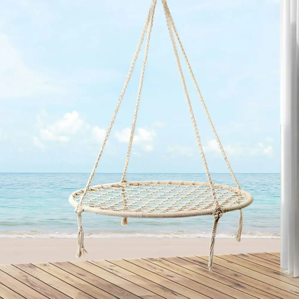 Gardeon Hammock Chair Outdoor Tree Swing Nest Web Hanging Seat 100cm