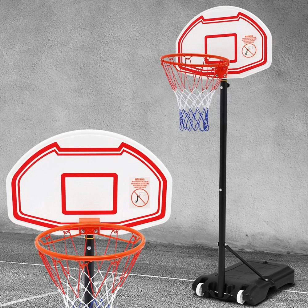 Everfit 2.1M Basketball Hoop Stand System Adjustable Portable Pro Kids White