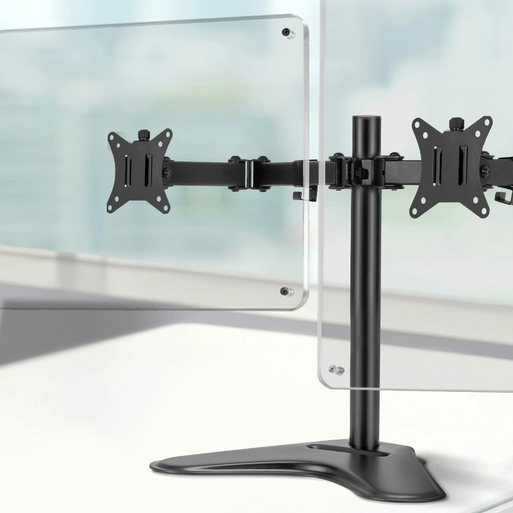 Artiss Monitor Stand Arm Dual HD LED TV Freestanding Mount Holder 2 Arm Display