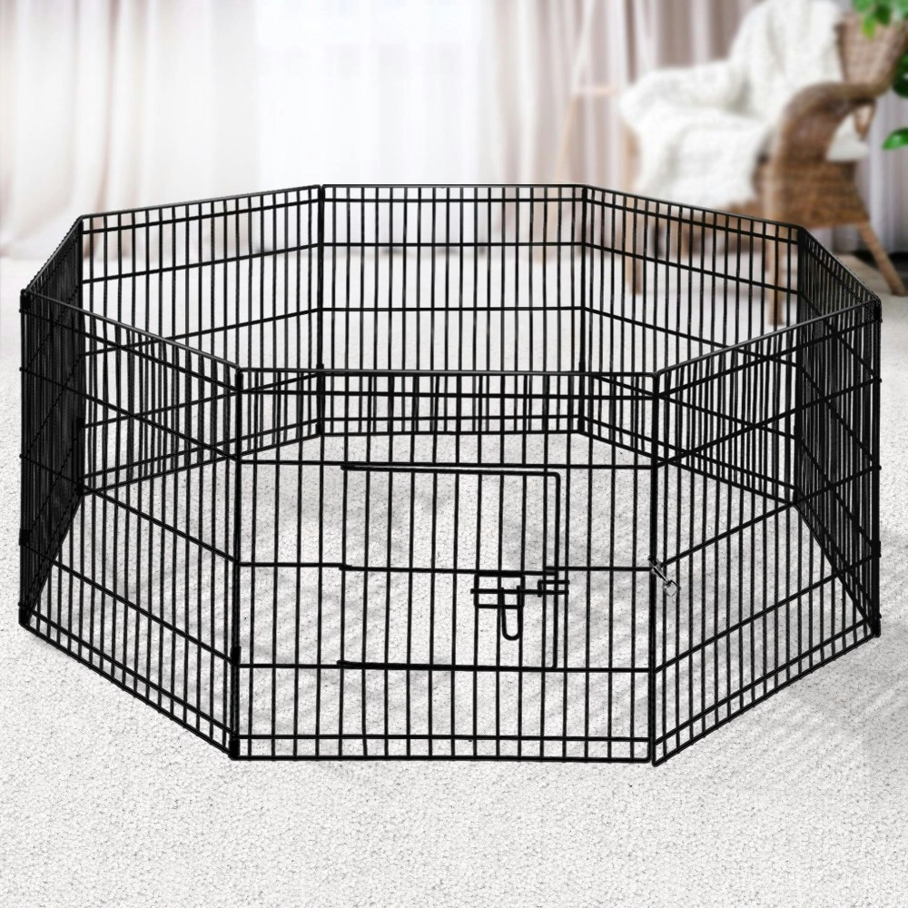 i.Pet 24" 8 Panel Dog Playpen Pet Fence Exercise Cage Enclosure Play Pen