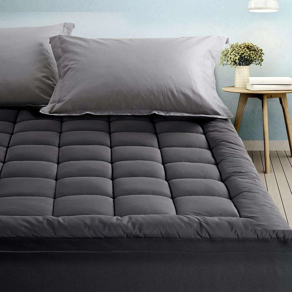 Giselle Bedding Mattress Topper Pillowtop Bamboo Charcoal King