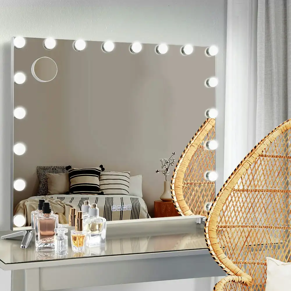 Embellir Bluetooth Makeup Mirror 80X65cm Hollywood with Light Vanity Wall 18 LED