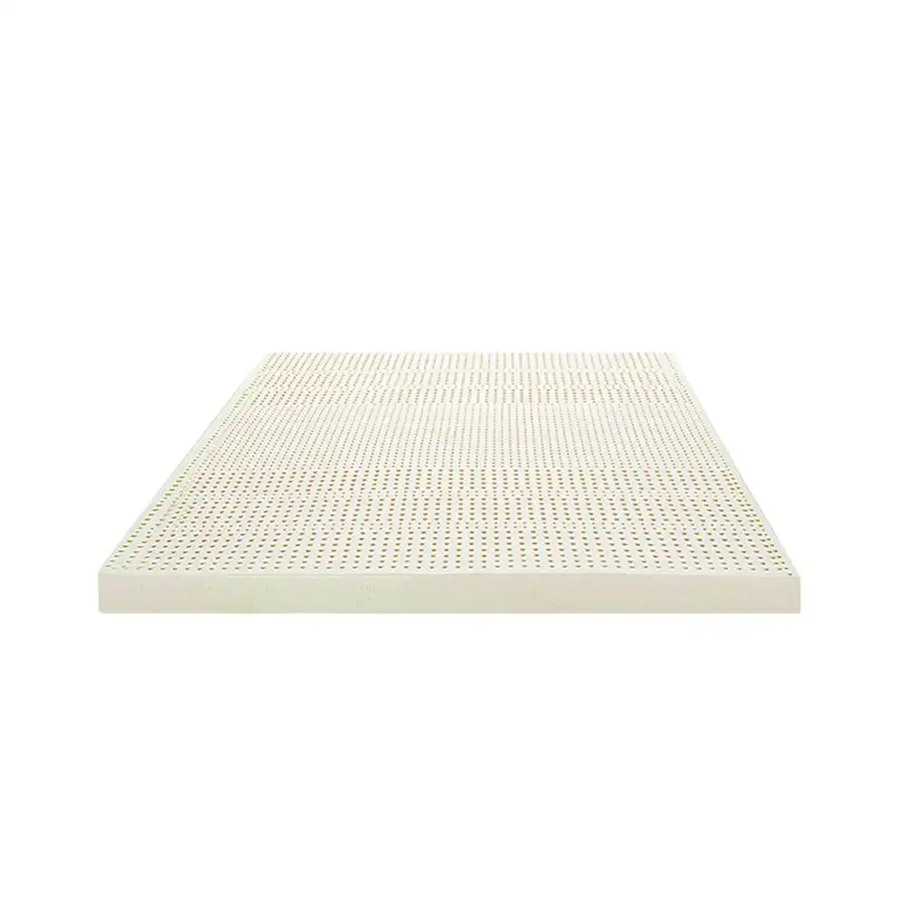 Mona Bedding Natural Latex Mattress Topper 75mm King Single 7 Zone Underlay Protector KS Bed Pad Mat