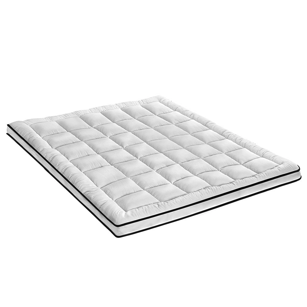 Mona Bedding Pillowtop Mattress Topper 2 Layer Microfibre Protector Bed Pad Mat Cover Underlay King