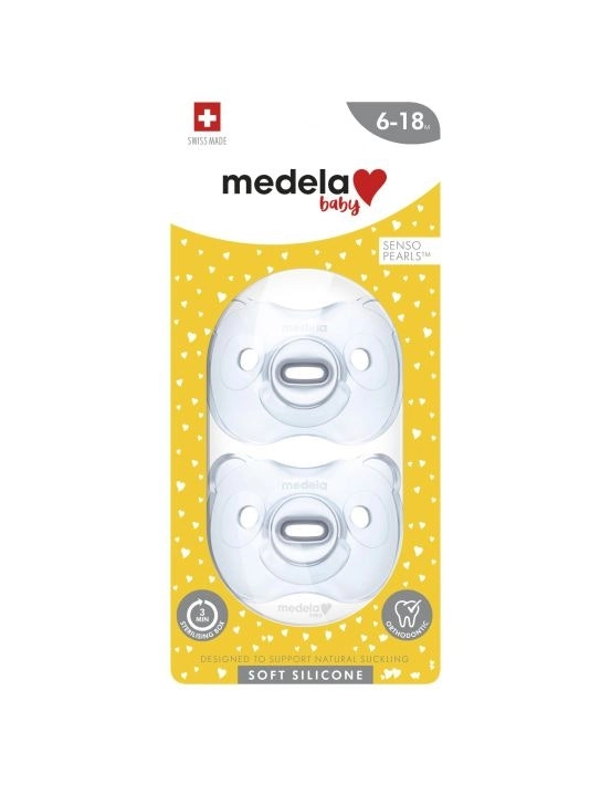 Medela Soft Silicone Duo Boy Blue Soothers 6-18 Months