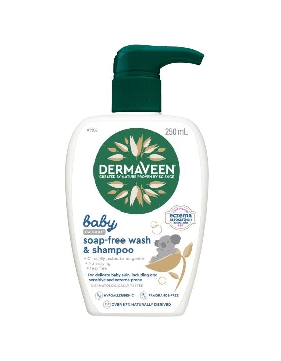 DermaVeen Baby Calmexa Soap-Free Wash & Shampoo 250ml