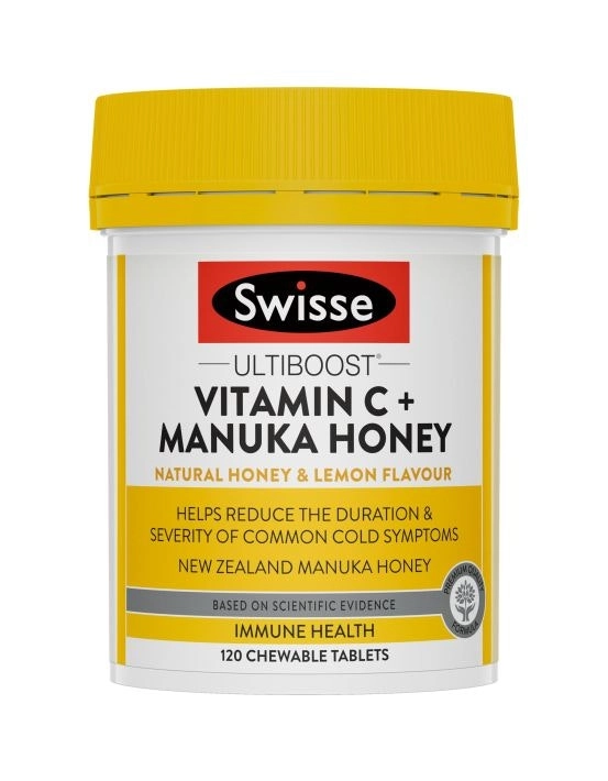 Swisse Ultiboost Vitamin C + Manuka Honey 120 Tablets