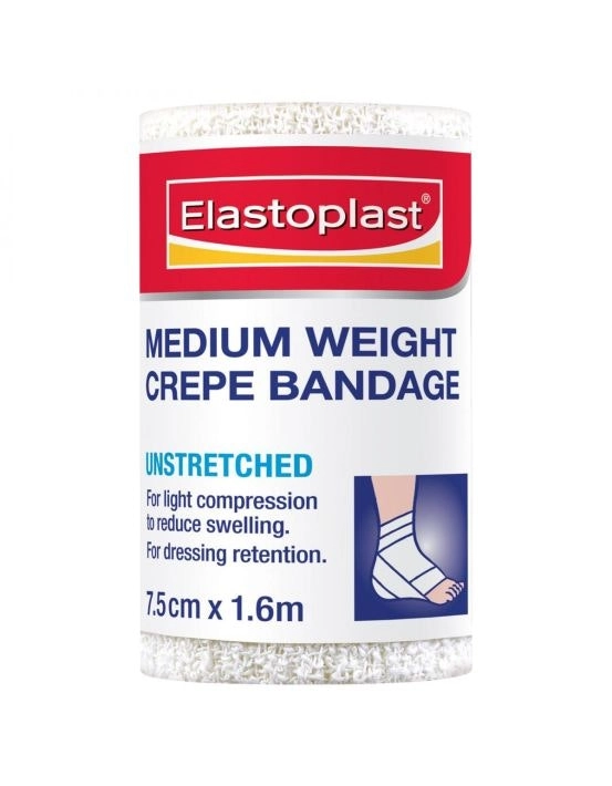 Elastoplast Medium Weight Crepe Bandage 7.5cm x 1.6m