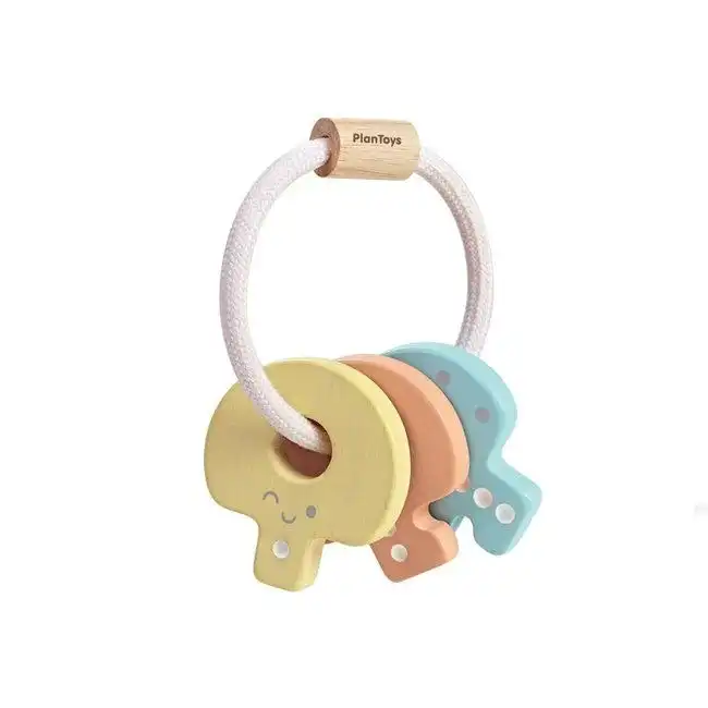 Plan Toys Key Rattle- Pastel