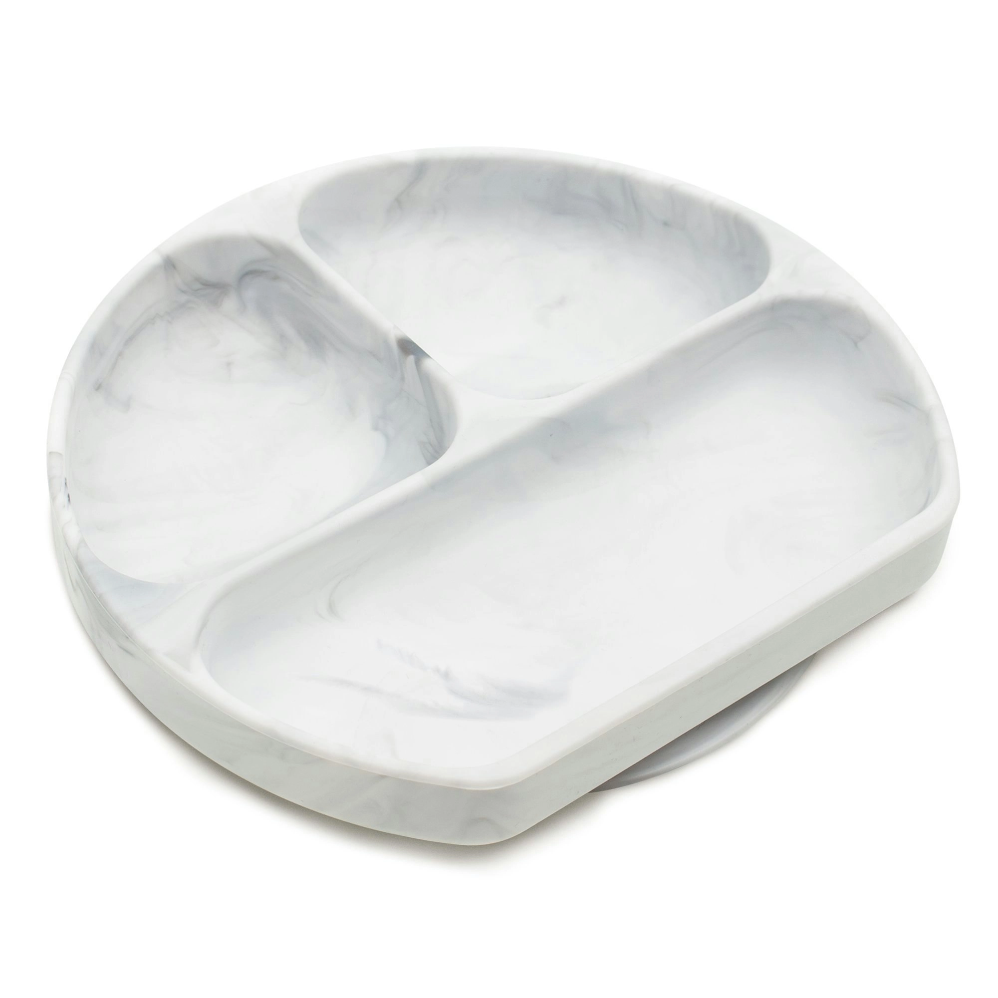 Bumkins Silicone Grip Dish - Marble