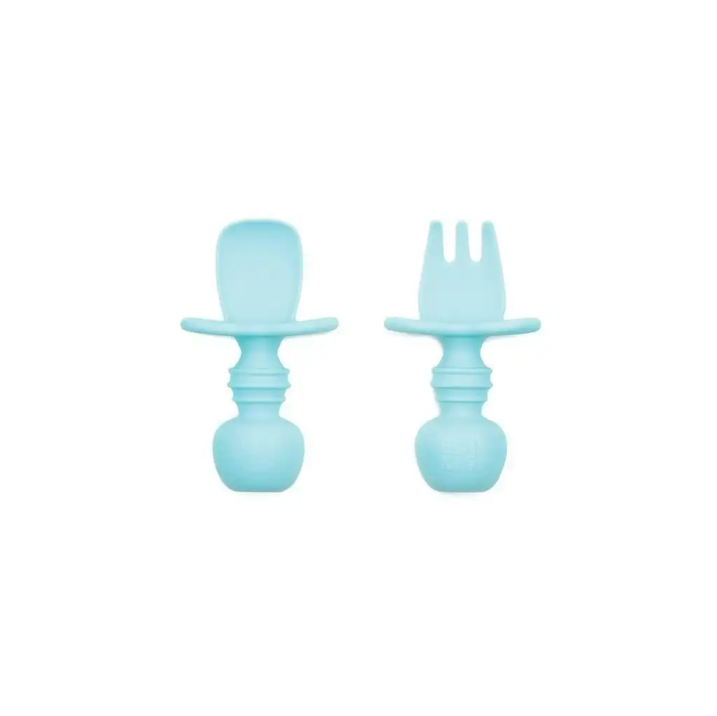 Bumkins Silicone Chewtensils - Light Blue