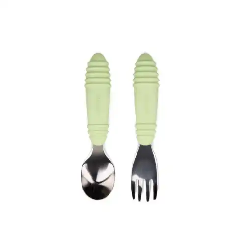 Bumkins Spoon and Fork - Sage